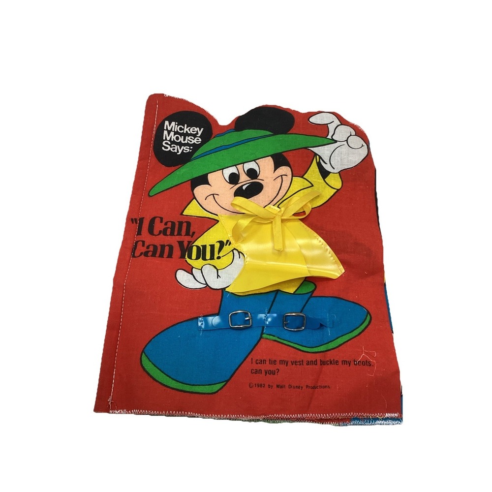 Mickey Mouse Interactive Skills Soft Fabric Book You "I Can, Can You?"